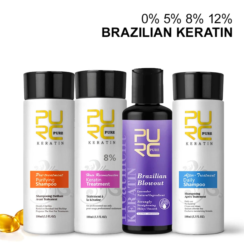 Hair Care Keratin Shampoo - Purc tratamento de queratina shampoo condicionador