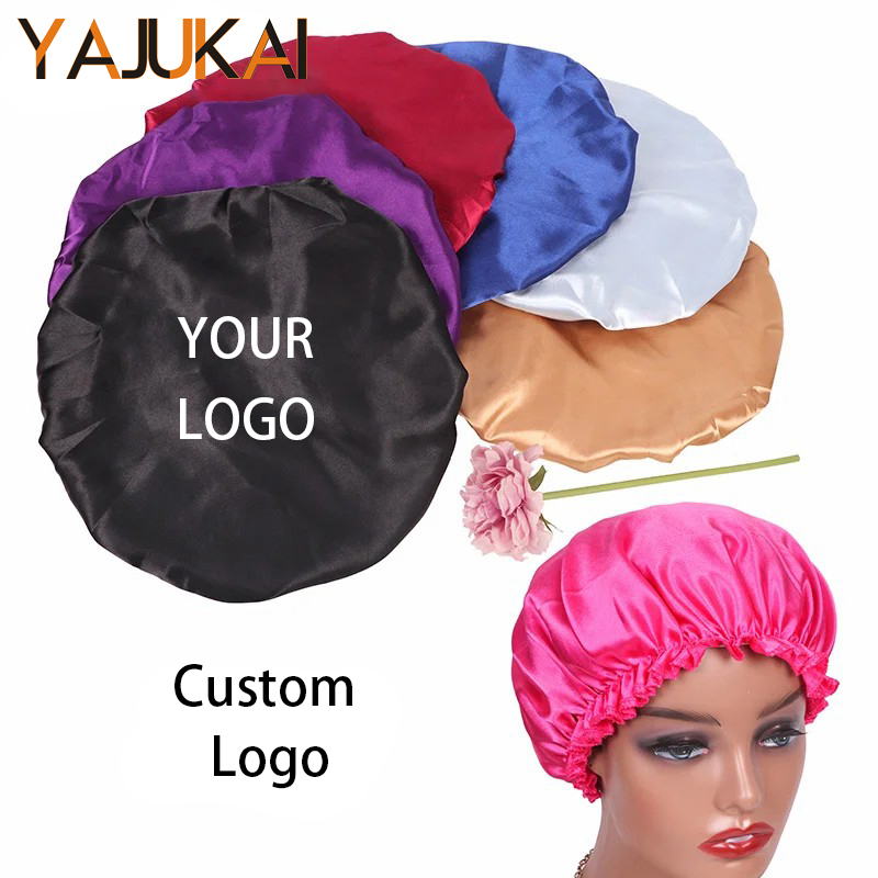Hair Care Logo - Chapéu de cetim com logotipo personalizado
