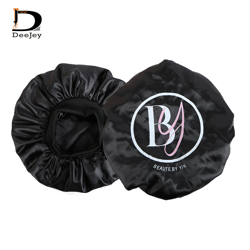 Hair Care Logo - Toucas de cetim com dupla camada,