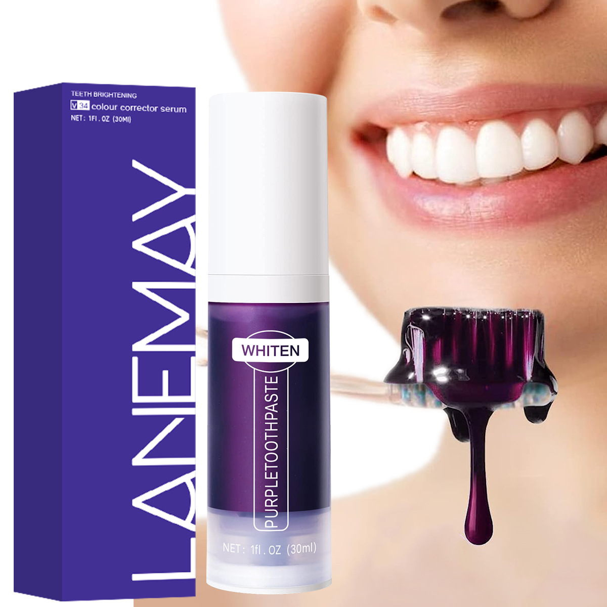 Purple Toning Shampoo - Sérum Corretor de Cor para Creme