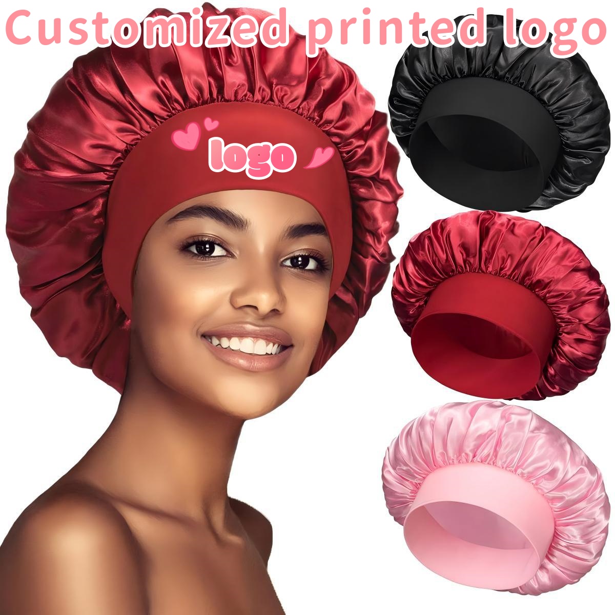 Hair Care Logo - Logotipo impresso personalizado novo feminino cetim