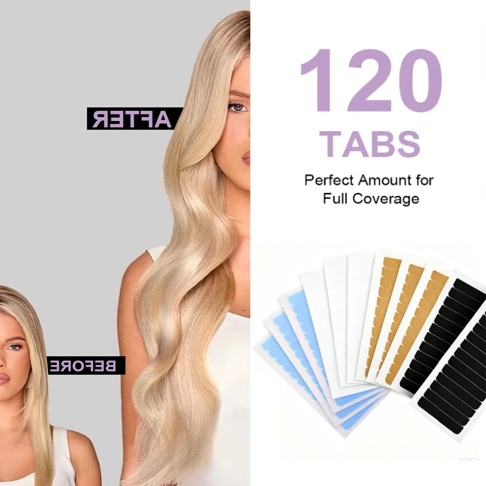 Hair Extension Tape In - Fita Adesiva Dupla Face para Extensões