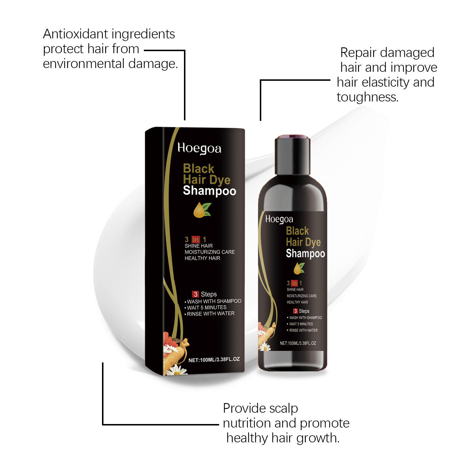 Hair Care Steps - Shampoo Natural de Ervas para Tingir