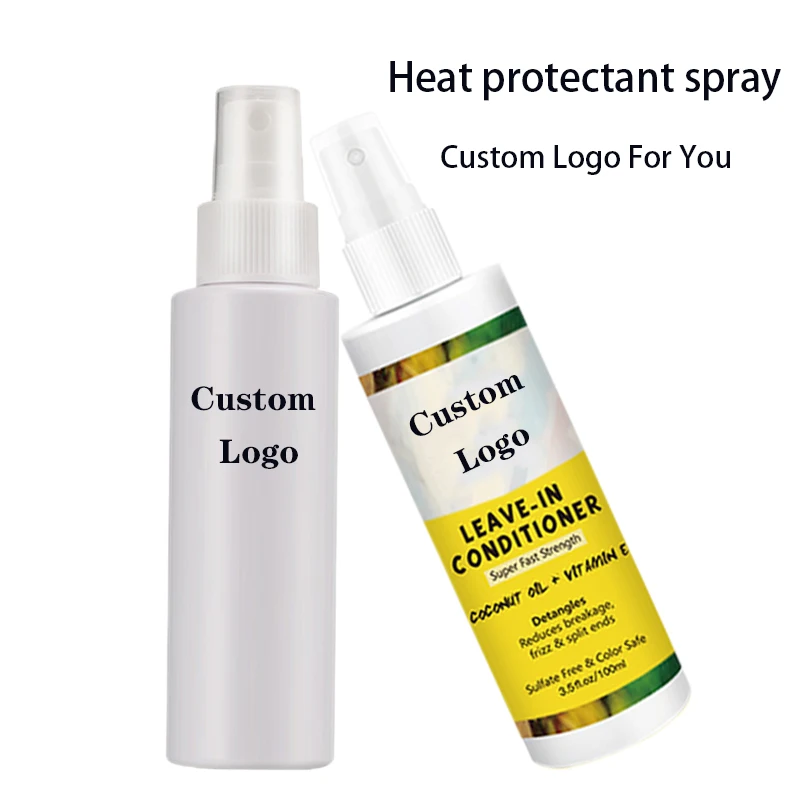 Hair Care Logo - Heat Protect Hair Spray, Logotipo personalizado,
