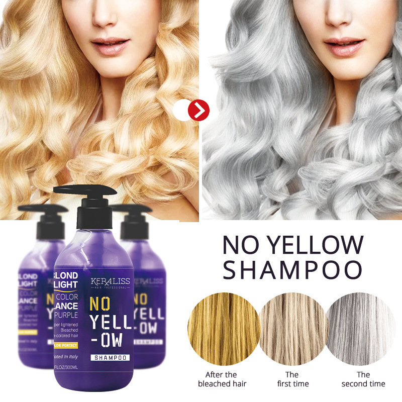 Purple Toning Shampoo - Shampoo de bloqueio de cor máscara