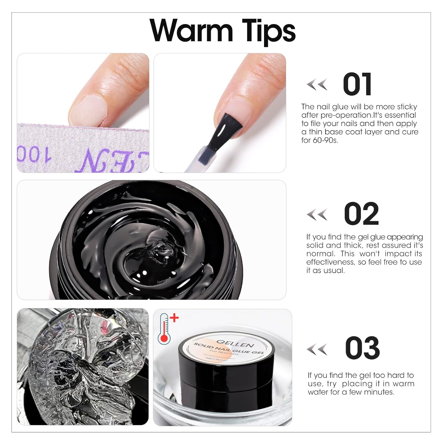 GELLEN Cola Sólida para Unhas, - Hair Care Gel avaliação e preço