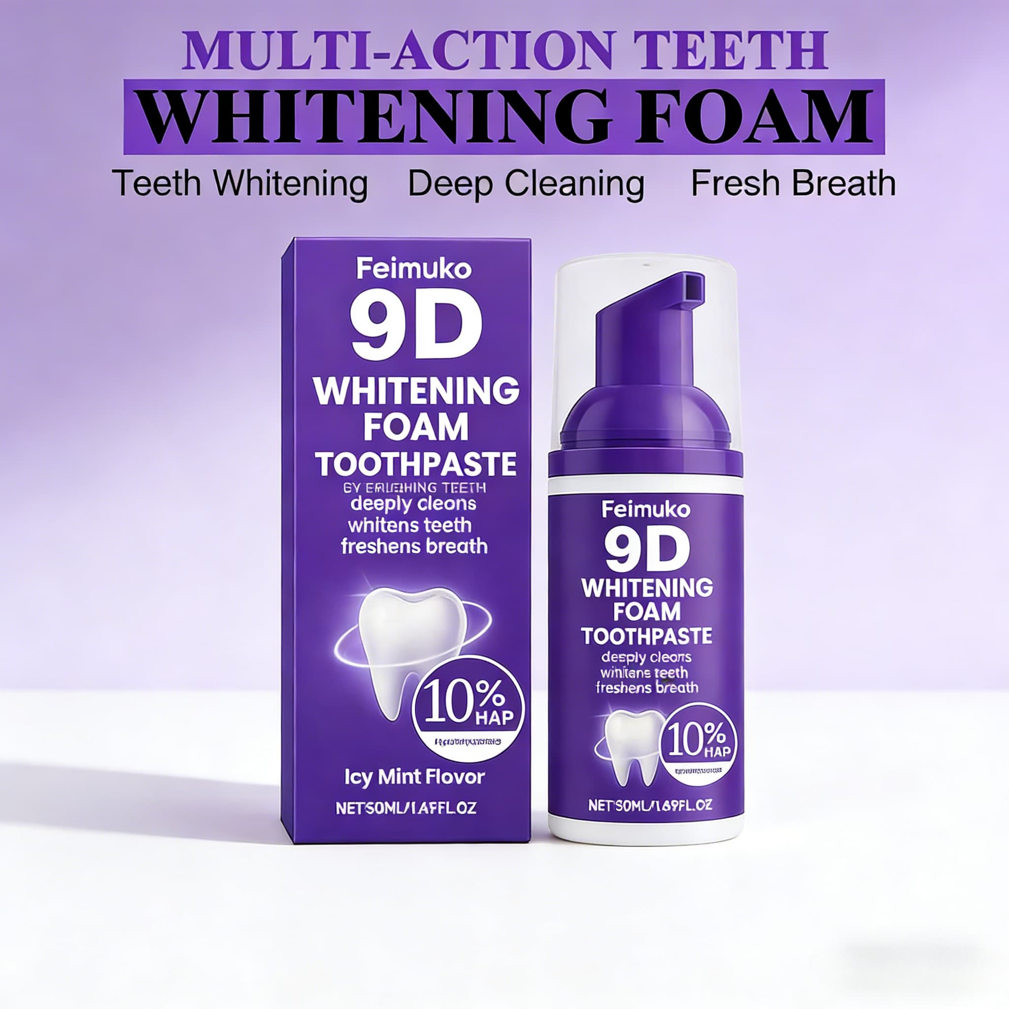 Espuma Dental Clareadora 9D Pu - Purple Toning Shampoo avaliação e preço