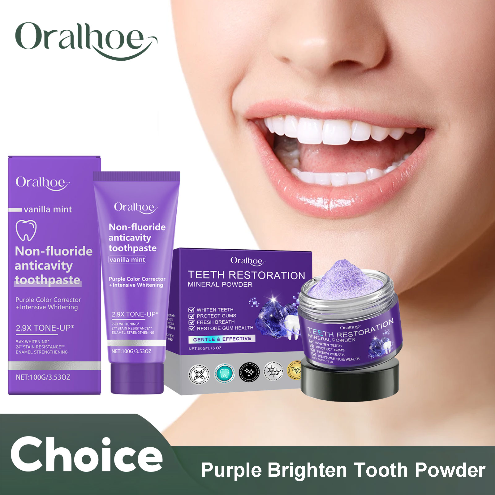 Teeth Restoration Mineral Powd - Purple Toning Shampoo avaliação e preço