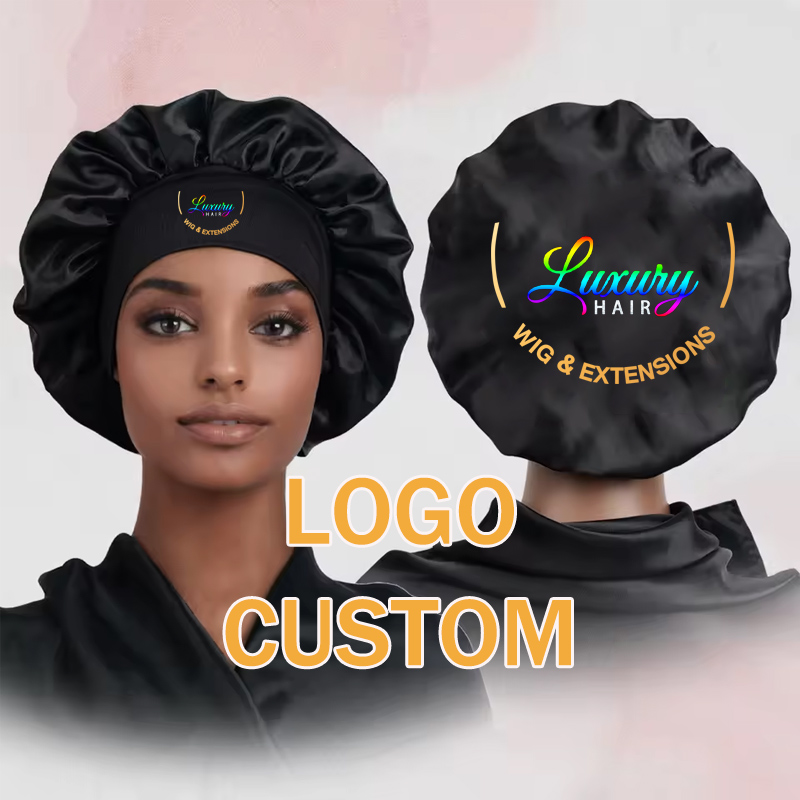 Touca de cetim para cuidados c - Hair Care Logo avaliação e preço