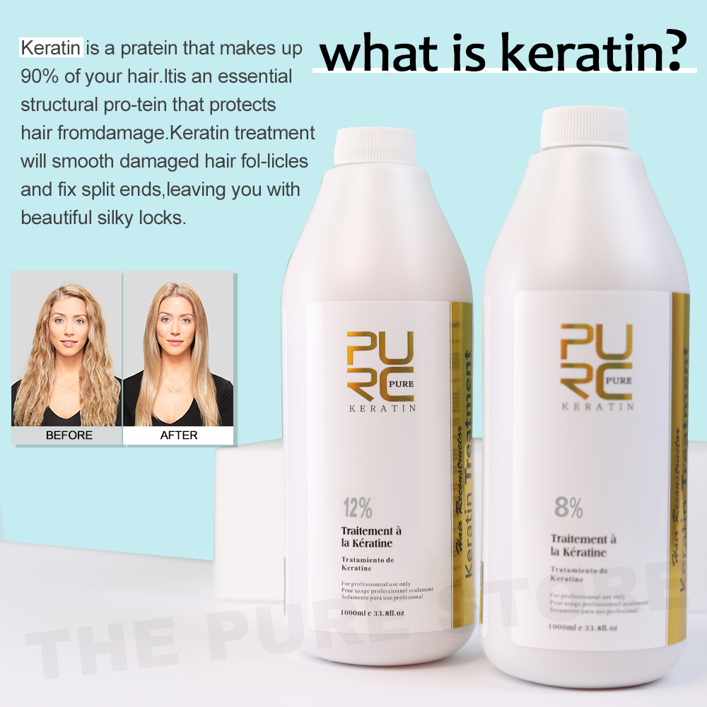 Purc 5% Keratin Smoothing Trea - Hair Care Keratin Shampoo avaliação e preço