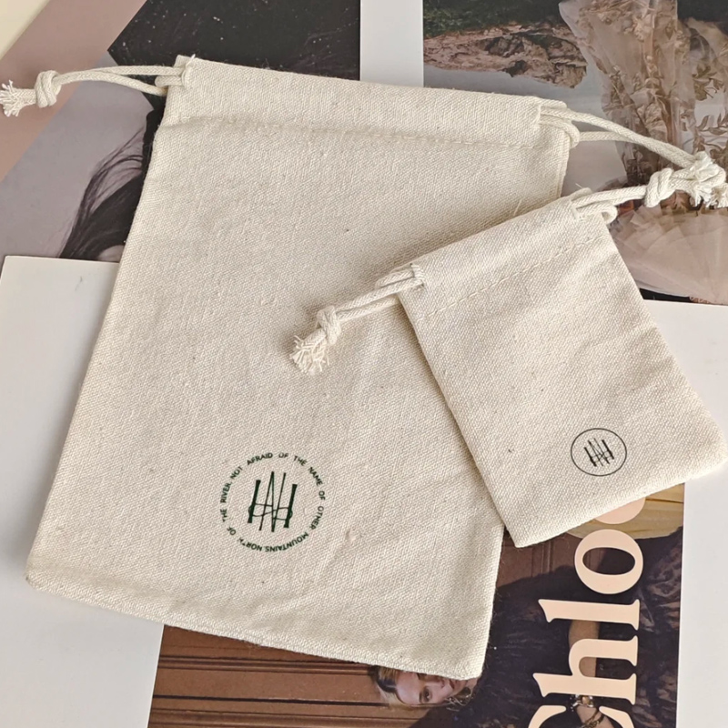 Sacos de presente de algodão n - Hair Care Logo avaliação e preço