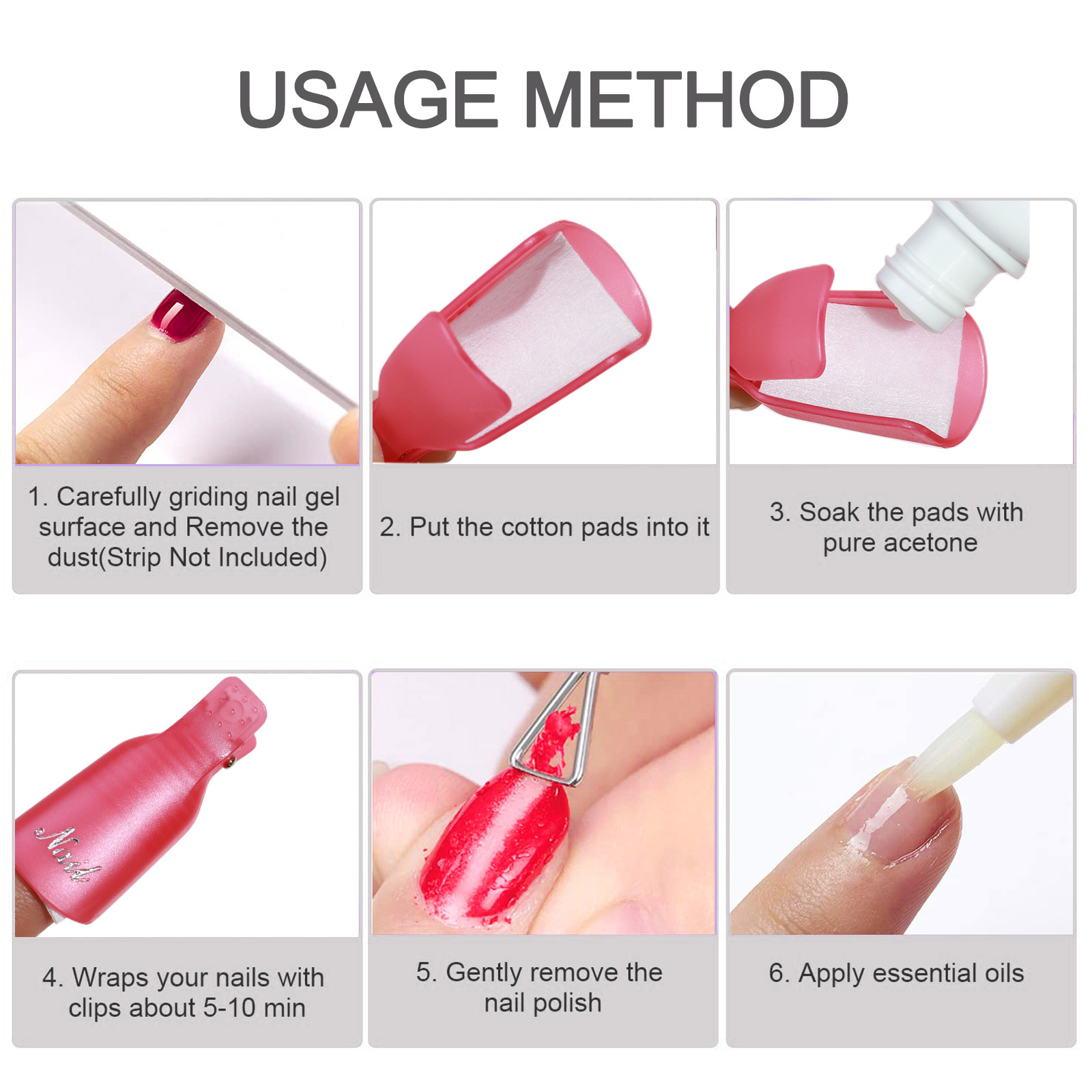 10 Clips Removedores de Esmalt - Hair Care Gel avaliação e preço